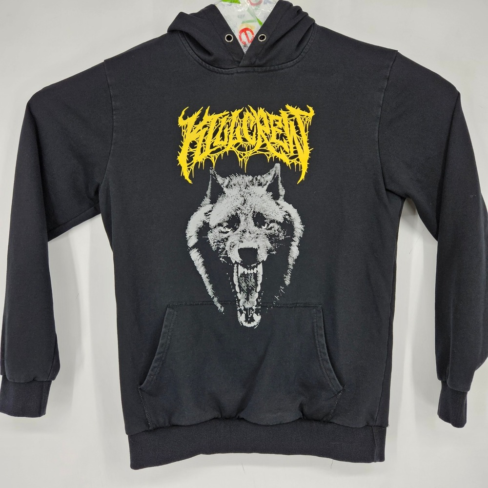 Kill Crew Fighters Club Hoodie Mens Medium Porrada Series Fleece Black Wolf Gym
